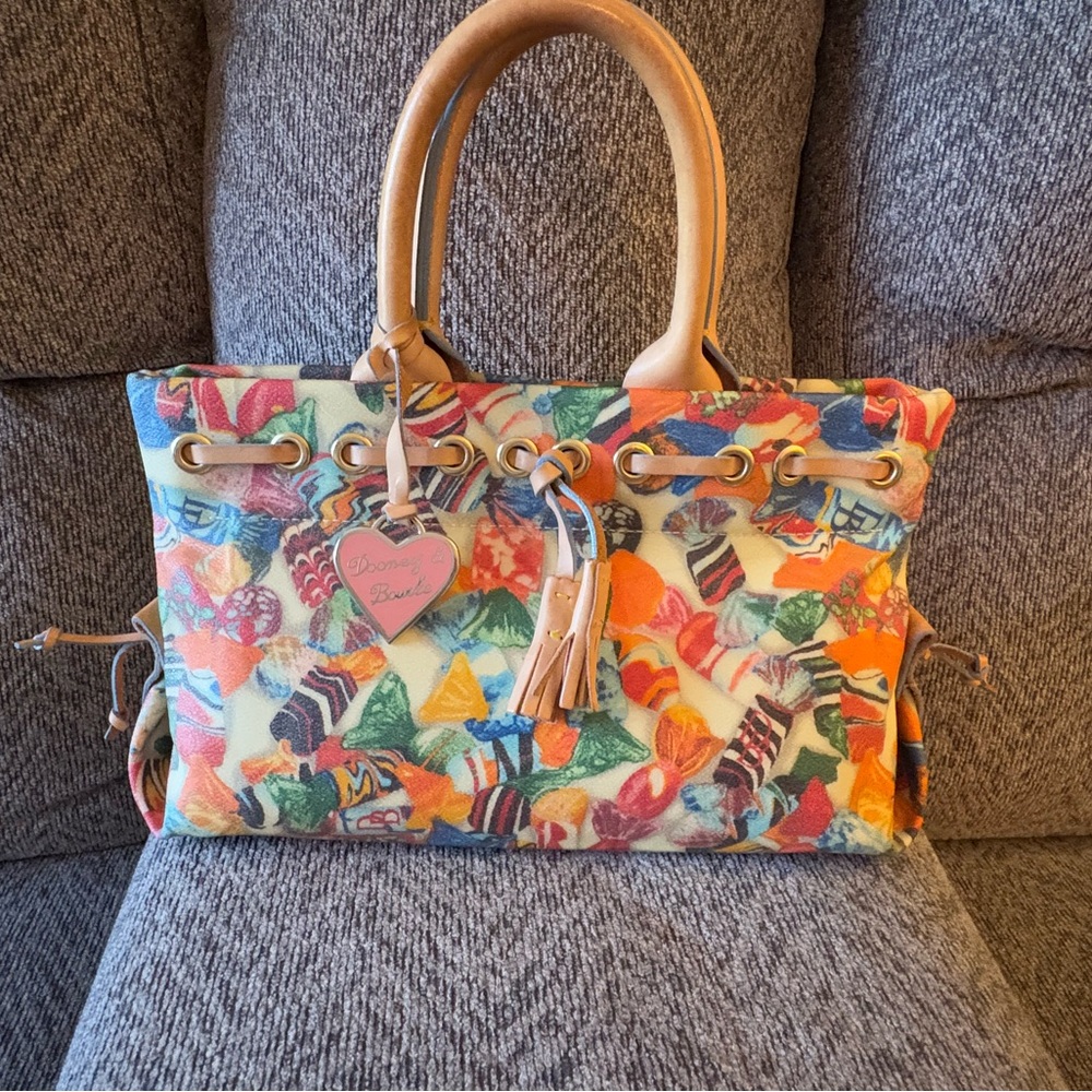 Authentic Rare and Retired Dooney & Bourke Multicolored Candy Design Purse.